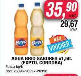 Maxiconsumo Agua Brio Sabores x 1,5lt oferta