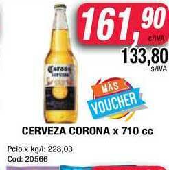 Maxiconsumo Cerveza Corona x 710cc oferta