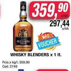 Maxiconsumo Whisky Blenders x 1lt oferta