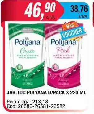 Maxiconsumo Jab. Toc Polyana D-pack x 220ml oferta