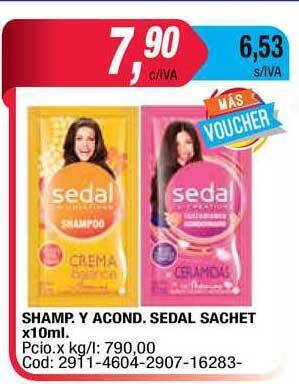 Maxiconsumo Shamp. Y Acond. Sedal Sachet x 10ml oferta