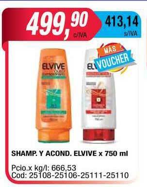 Maxiconsumo Shamp. Y Acond. Elvive x 750ml oferta