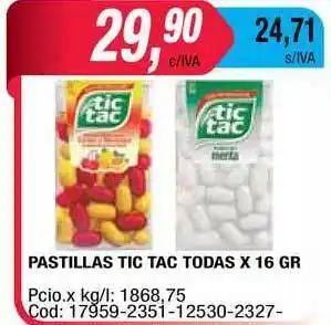 Maxiconsumo Pastillas Tic Tac Todas x 16gr oferta