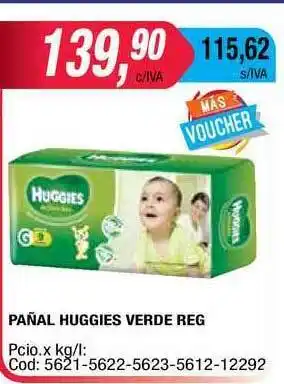 Maxiconsumo Pañal Huggies Verde Reg oferta