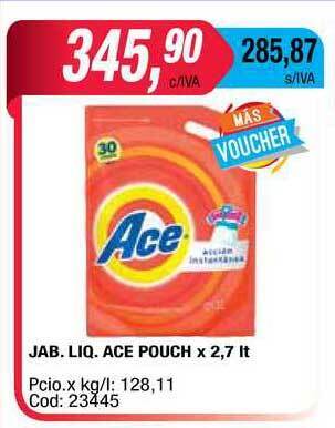 Maxiconsumo Jab. Liq. Ace Pouch x 2,7lt oferta