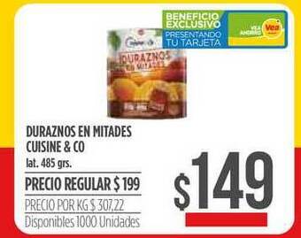 Supermercados Vea Duraznos En Mitades Cuisine & Co oferta