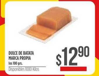 Supermercados Vea Dulce De Batata Marca Propia 100grs oferta