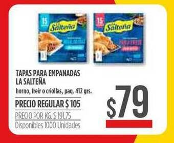 Supermercados Vea Tapas Para Empanadas La Salteña oferta