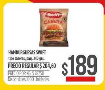Supermercados Vea Hamburguesas Swift 240grs oferta