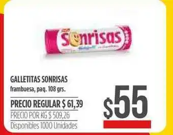 Supermercados Vea Galletitas Sonrisas 108grs oferta