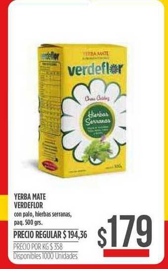 Supermercados Vea Yerba Mate Verdeflor oferta