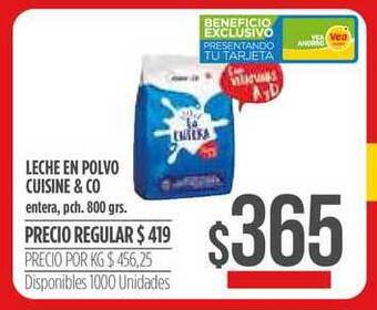 Supermercados Vea Leche En Polvo Cuisine & Co 800grs oferta