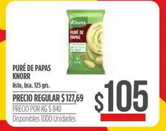 Supermercados Vea Knorr Puré De Papas 125grs oferta