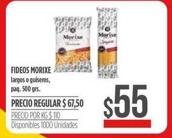 Supermercados Vea Fideos Morixe 500grs oferta