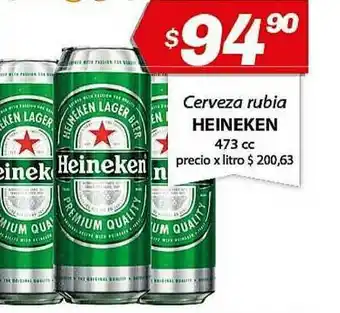 Almacor Cerveza Rubia Heineken 473cc oferta