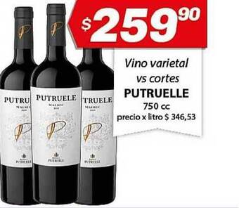 Almacor Putruelle Vino Varietal VS Cortes 750cc oferta