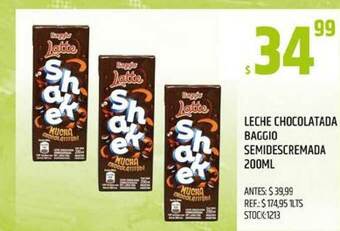 Supermercados Todo Leche Chocolatada Baggio Semidescremada 200ml oferta