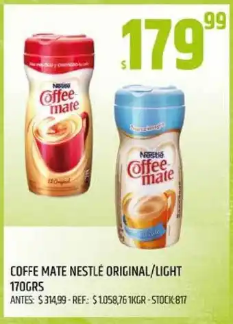 Supermercados Todo Coffe Mate Nestlé Original Light 170grs oferta