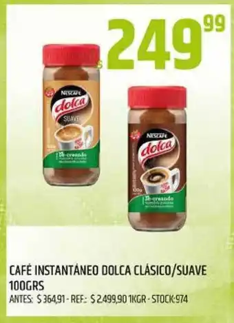 Supermercados Todo Café Instantáneo Dolca Clásico Suave 100grs oferta