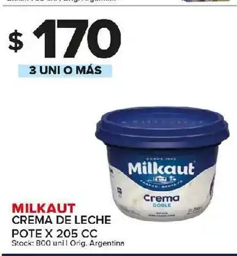 Crema de leche milkaut x 205cc