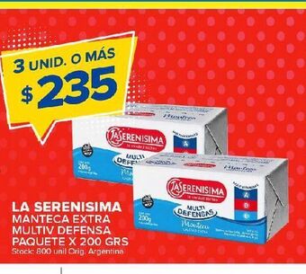 Carrefour Maxi Manteca la serenísima x 200g oferta