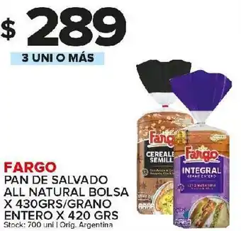 Carrefour Maxi Pan fargo x 420/430g oferta