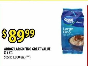 Punto Mayorista Arroz largo fino great value x 1 kg oferta