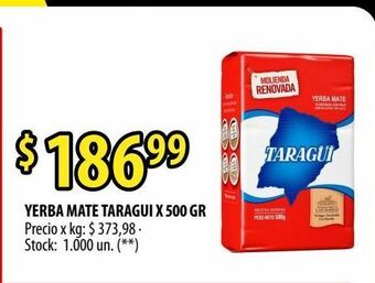 Punto Mayorista Yerba mate taragui x 500 gr oferta