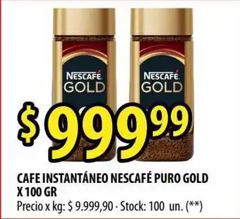 Punto Mayorista Cafe instantáneo nescafé puro gold x 100 gr oferta
