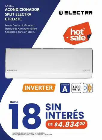 Cetrogar Aire acondicionado spl electra 3200w fc inv etrdi32tc oferta