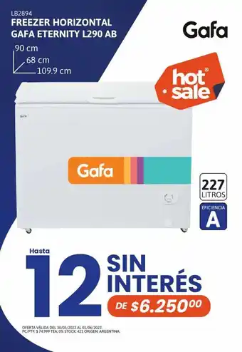 Cetrogar Freezer horizontal gafa 277l eternity l290 ab oferta