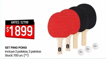 Walmart Set ping-pong oferta