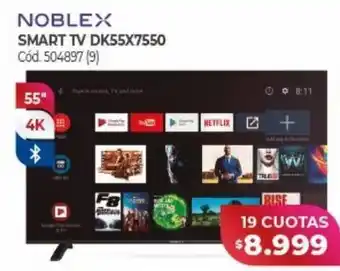 Naldo Lombardi Smart tv noblex 55" 4k 19 cuotas oferta
