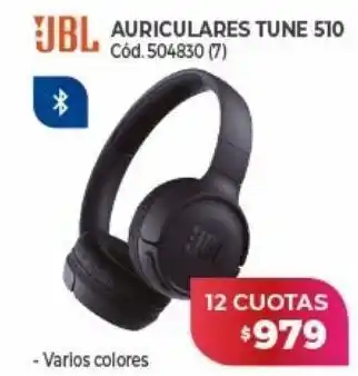 Naldo Lombardi Auriculares tune 510 jbl x 12 cuotas oferta