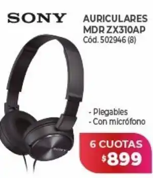 Naldo Lombardi Auriculares sony x 6 cuotas oferta