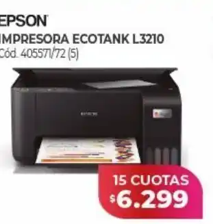 Naldo Lombardi Impresora epson ecotank x 15 cuotas oferta