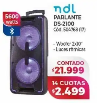 Naldo Lombardi Parlante ds-2100 ndl oferta