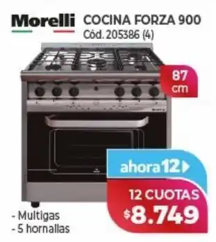 Naldo Lombardi Cocinas morelli x 12 cuotas oferta