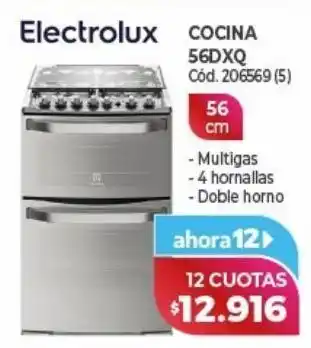 Naldo Lombardi Cocinas electrolux x 12 cuotas oferta