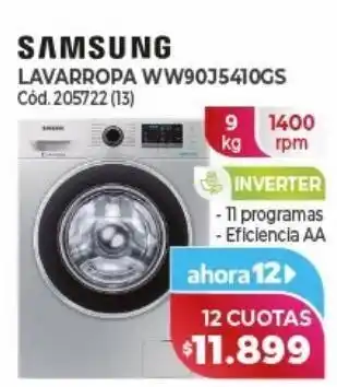 Naldo Lombardi Lavarropas samsung 9kg x 12 cuotas oferta