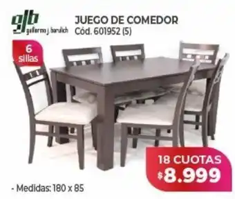 Naldo Lombardi Juego de comedor x 18 cuotas oferta