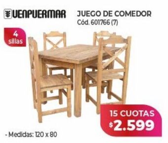 Naldo Lombardi Juego de comedor x 15 cuotas oferta