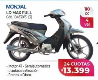 Naldo Lombardi Semiautomática ld max full mondial x 24 cuotas oferta