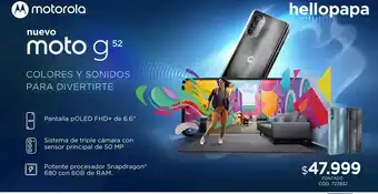 Coppel Celular motorola g52 negro 6gb 128gb 4g xt2221-2 oferta
