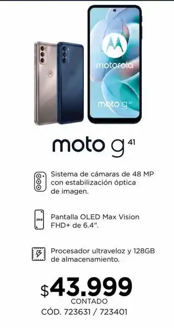 Coppel Celular moto g41 oferta