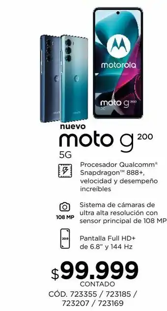 Coppel Celular moto g200 oferta