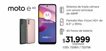 Coppel Celular moto e40 oferta