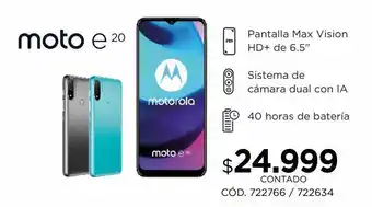Coppel Celular moto e20 oferta