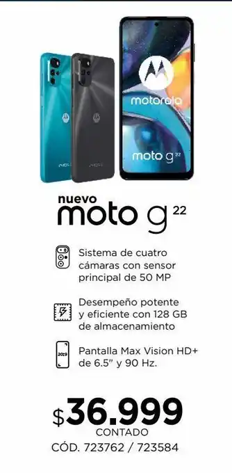 Coppel Celular moto g22 oferta