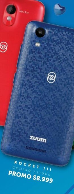 Coppel Celular zuum rocket 3 azul 1gb 8gb oferta